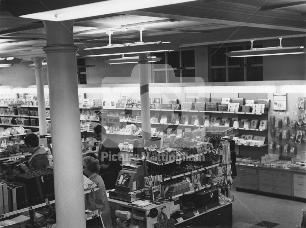 Stationery Department, Boots The Chemists, High Street, Nottingham, 1972