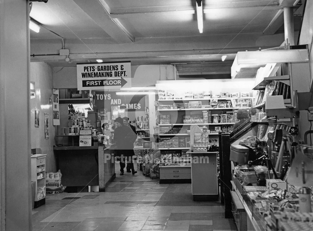 Toys and Games Department, Boots The Chemists, High Street, Nottingham, 1972