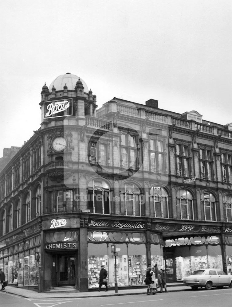 Boots The Chemists, High Street, Nottingham, 1972