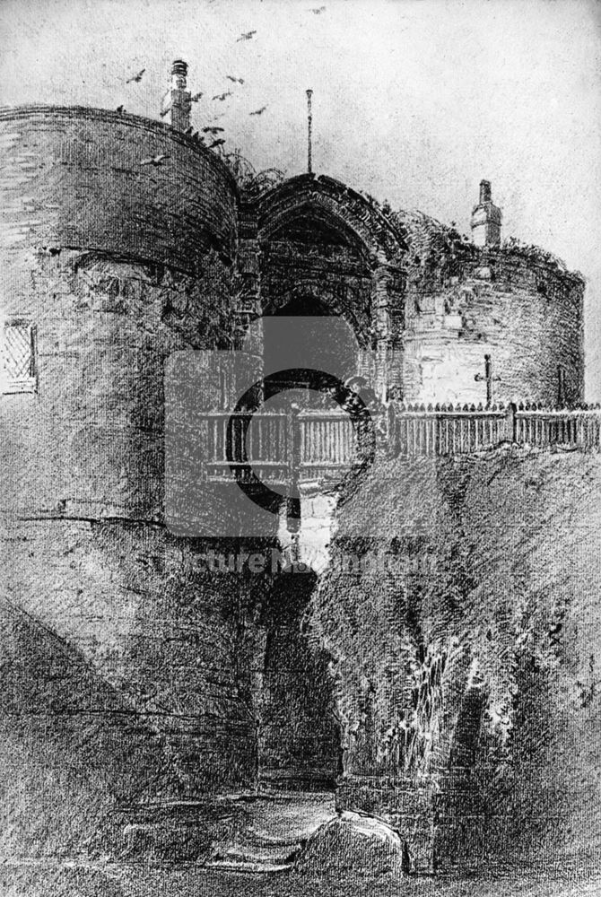 Nottingham Castle Gateway, Castle Road, 1902