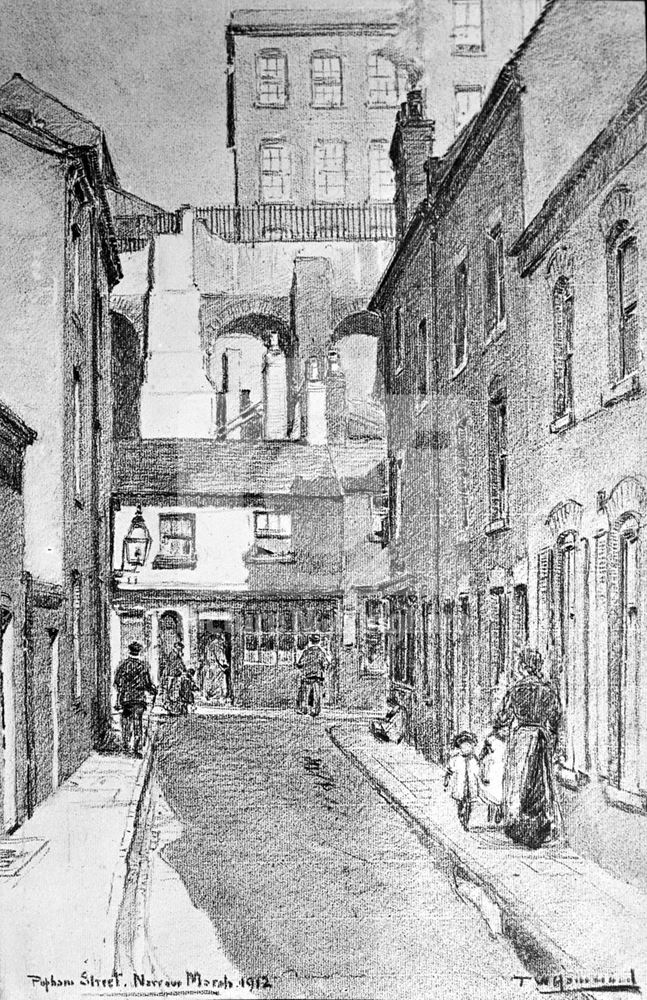 Popham Street, Narrow Marsh, Nottingham, 1912