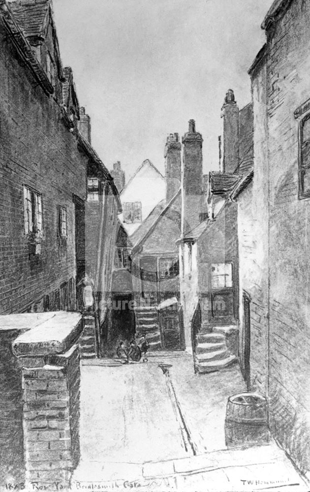 Rose Yard, Bridlesmith Gate, Nottingham, 1883