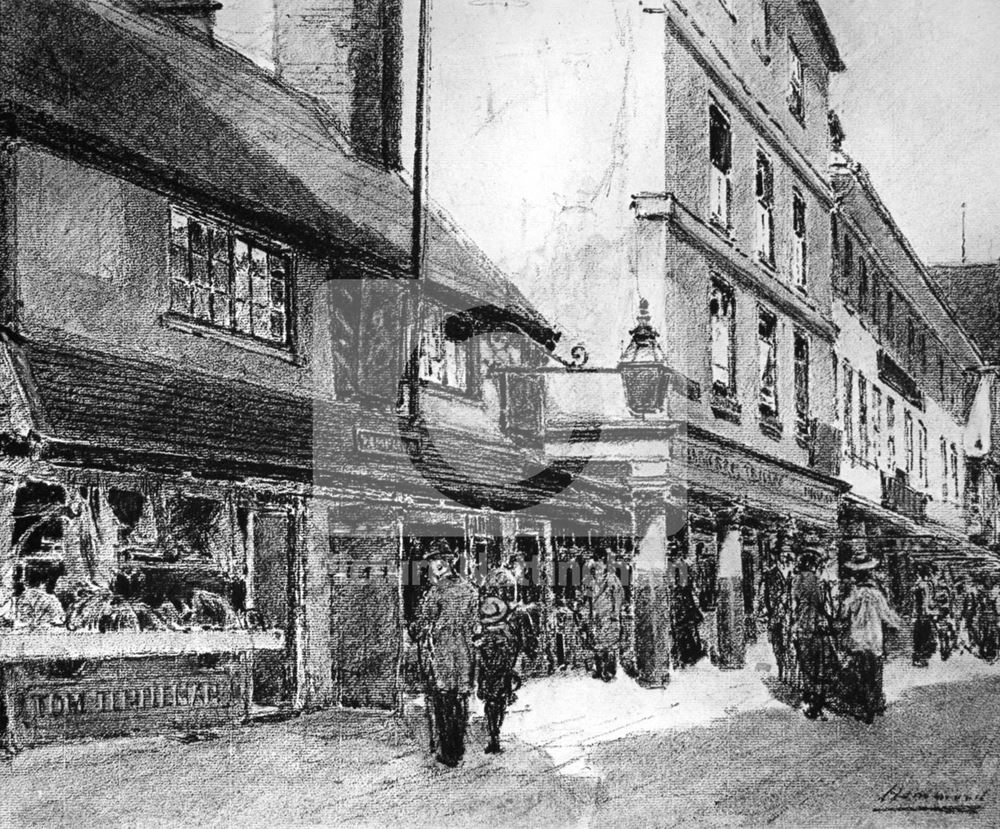 Kirke White's Tavern, Cheapside, Nottingham, 1908