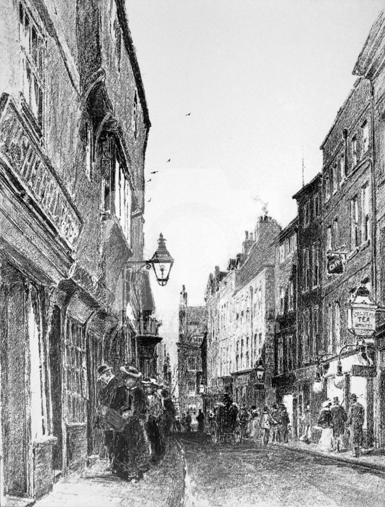 Bridlesmith Gate, Nottingham, 1889