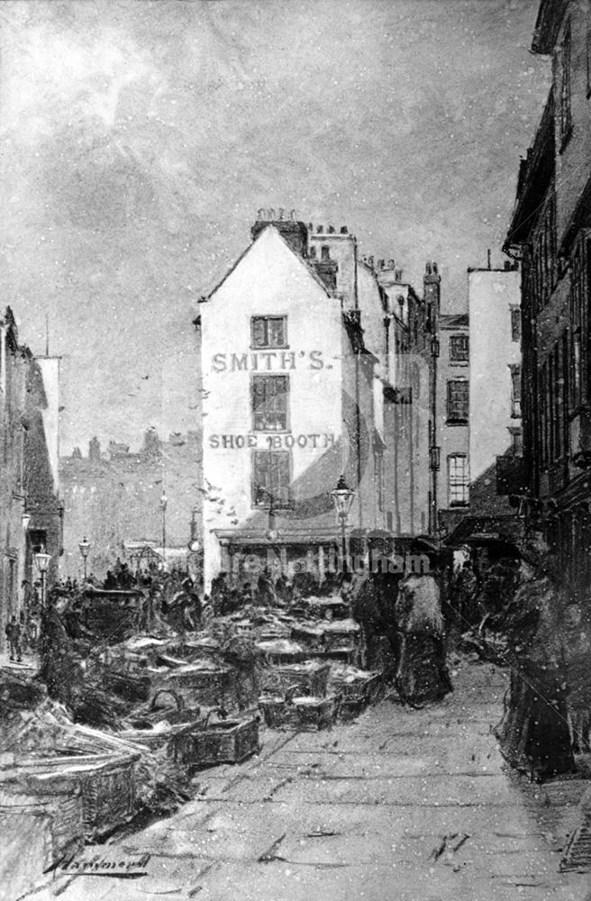 Market Day at Exchange Alley, Cheapside, Nottingham, 1899