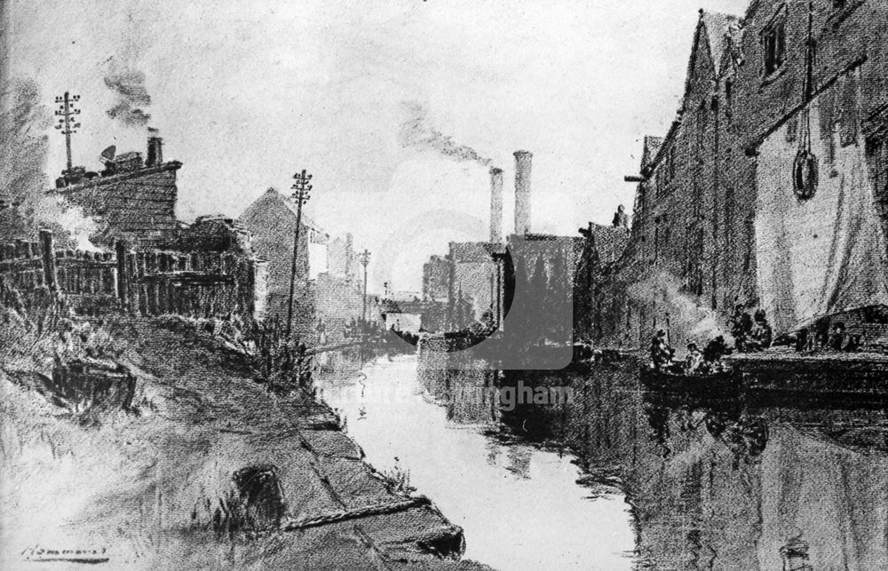 Nottingham Canal, between Carrington and Trent Street, Nottingham, c 1900