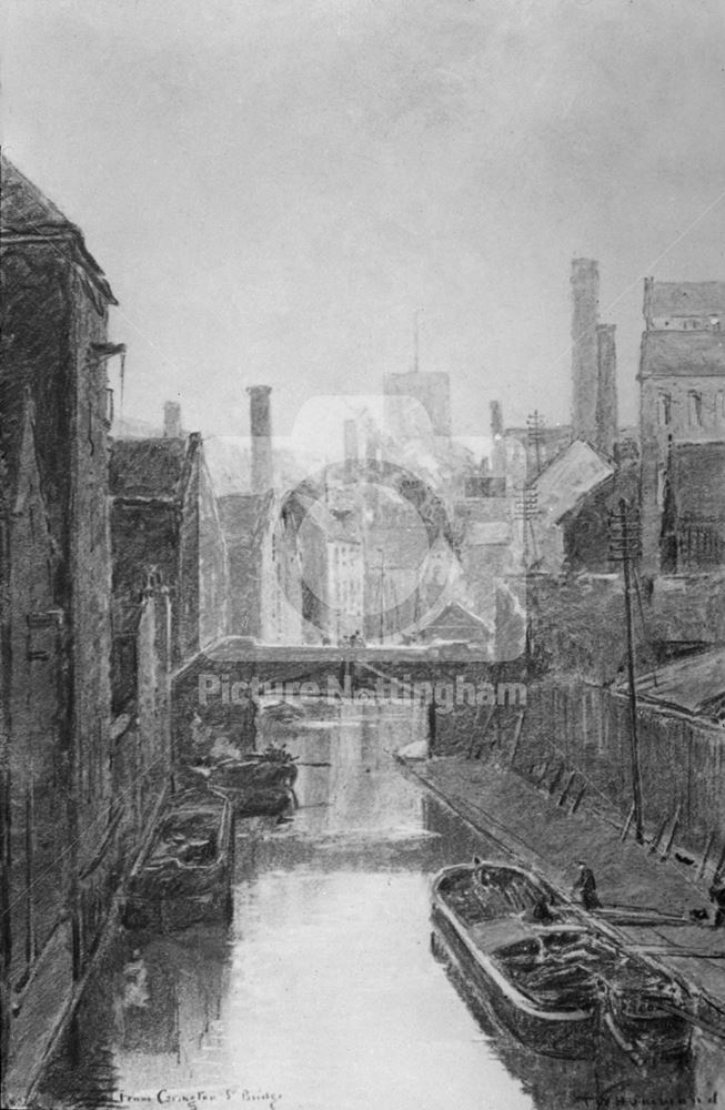 Nottingham Canal from Carrington Street bridge, Nottingham, 1886