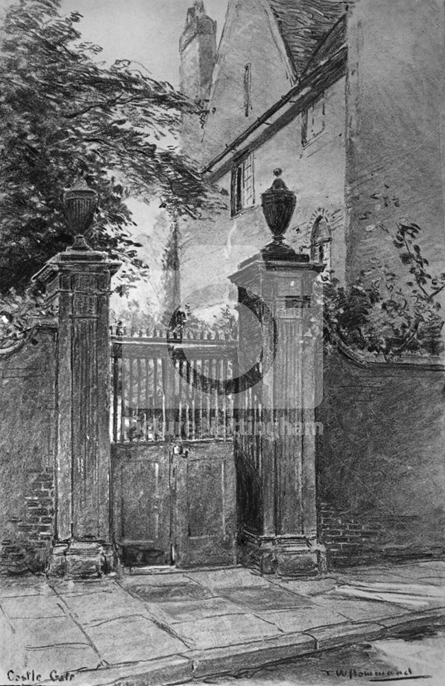 Garden Entrance, Castle Gate, Nottingham, 1921