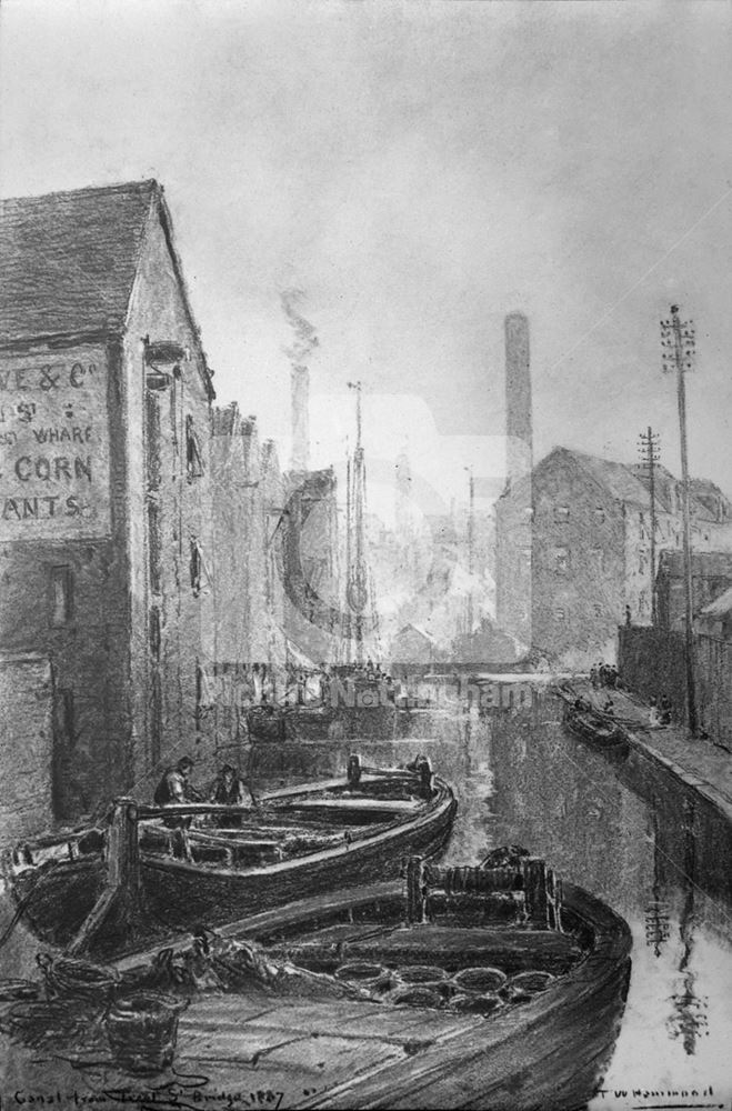 Nottingham Canal from Trent Street bridge, Nottingham, 1887