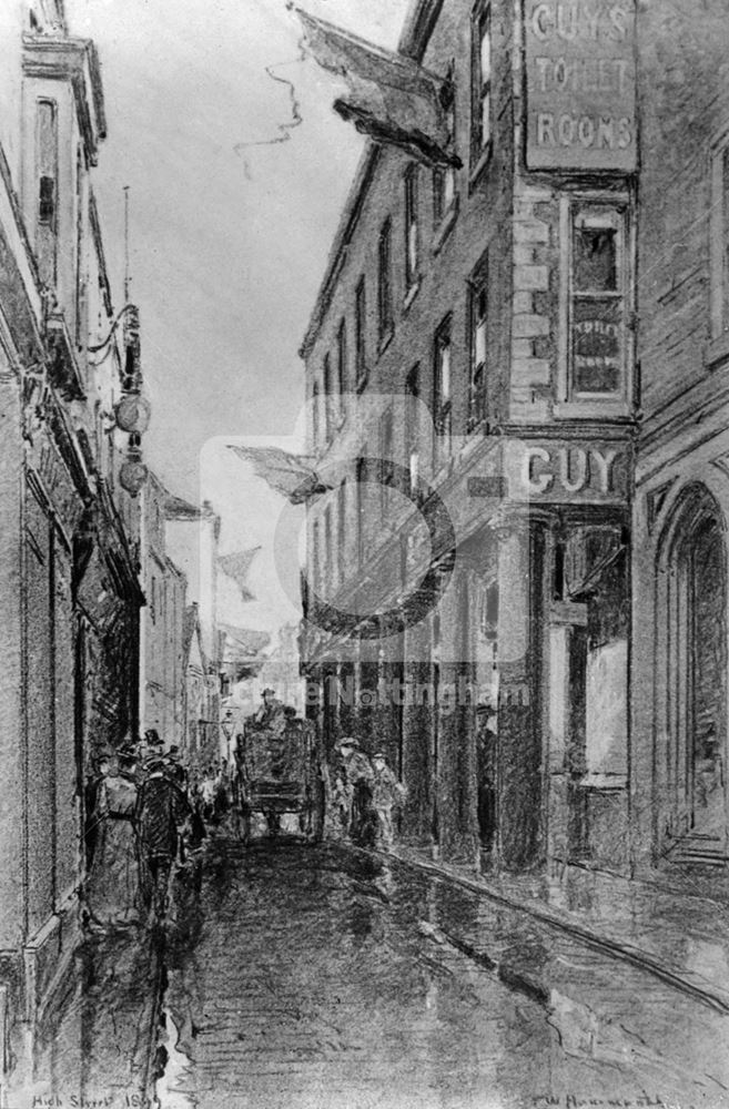 High Street, Nottingham, 1889