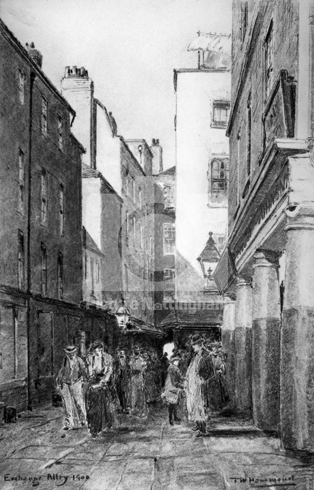 Exchange Alley, Cheapside, Nottingham, 1900