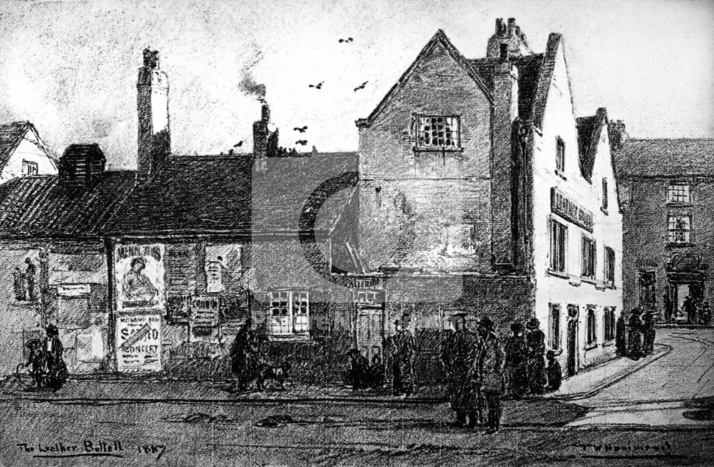 The Leather Bottle Inn, Hockley, Nottingham, 1884