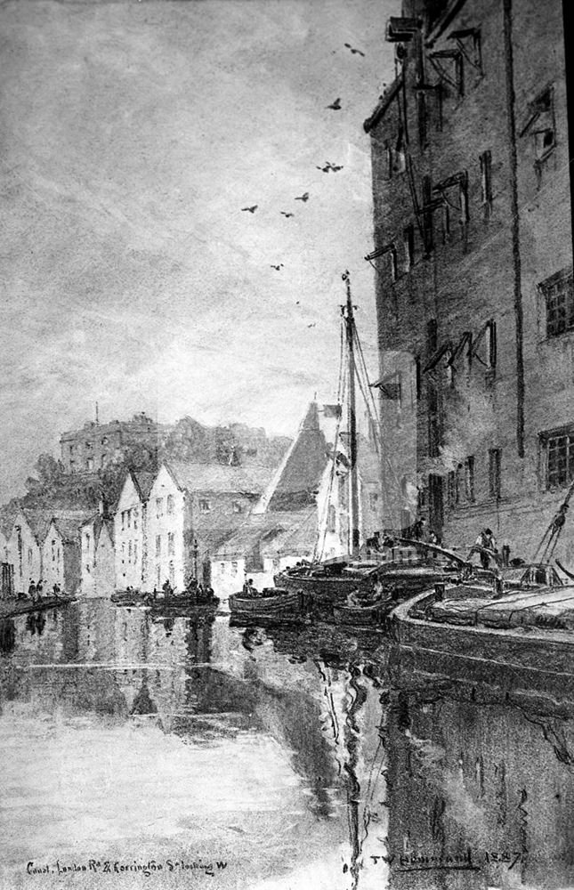 Nottingham Canal Between Carrington Street and London Road, Nottingham, 1887