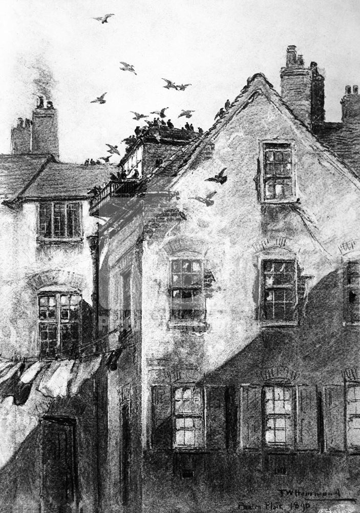 Pigeon Loft, Postern Place, Middle Pavement, Nottingham, 1890