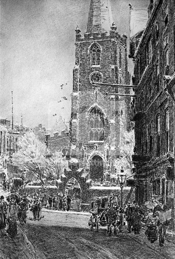 St Peter's Church, St Peter's Gate, Nottingham, c 1890