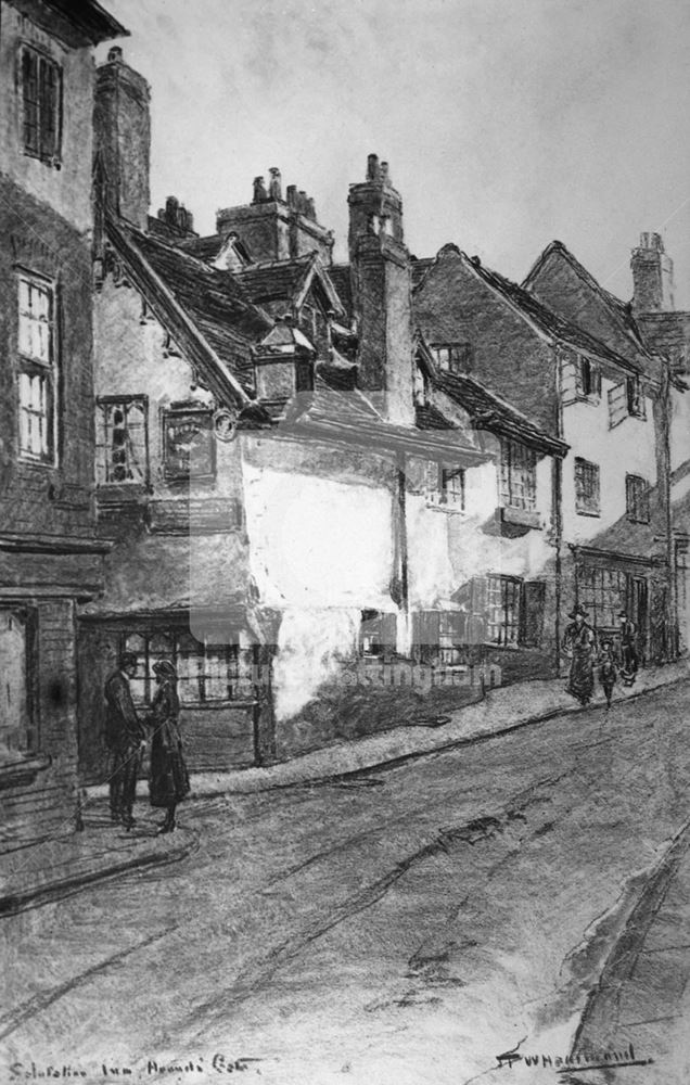 Salutation Inn, Hounds Gate, Nottingham, 1900