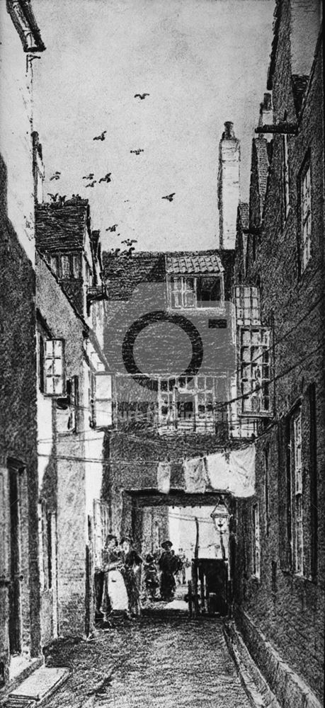 Hulses Yard, Long Row, Nottingham, 1882