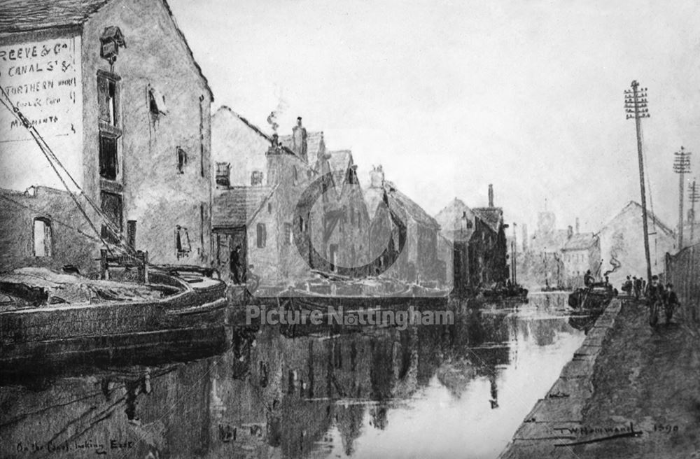 The Canal, Looking East, Trent Street, Nottingham, 1890