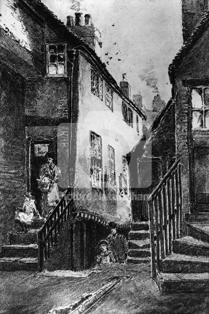 Rose Yard, Bellar Gate, Lace Market, Nottingham, 1881