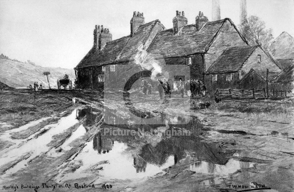 Moseley's Buildings, Plantation Side, Bobbers Mill, Nottingham, 1920