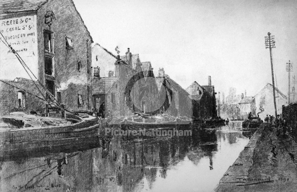 The Canal, Looking East, Trent Street, Nottingham, 1890