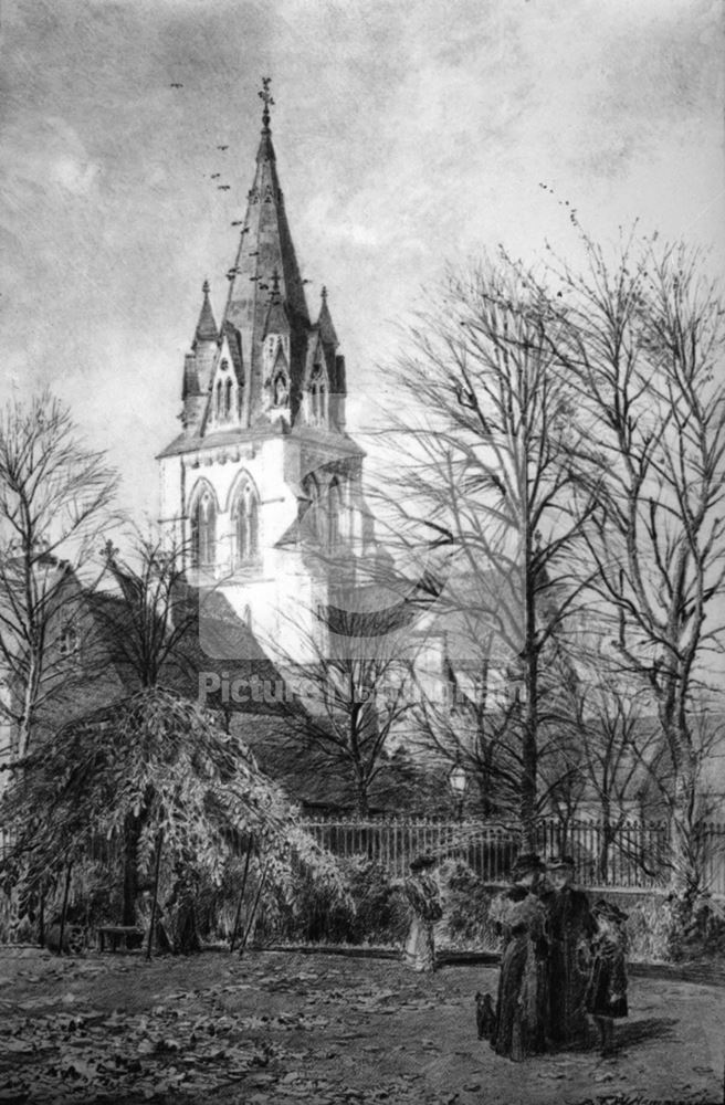 St Barnabas Cathedral, Nottingham, c 1890