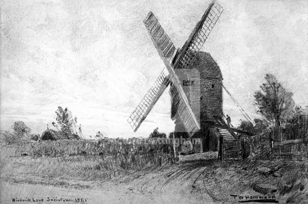 Oakland's Mill, Windmill Lane, Sneinton, Nottingham, 1881