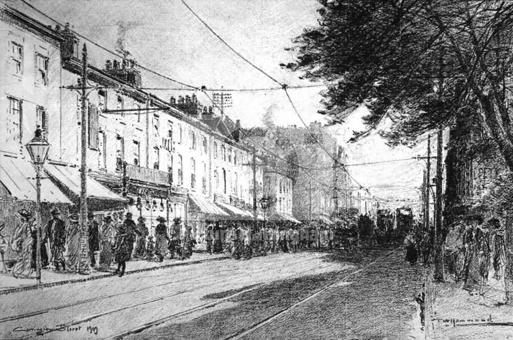 Carrington Street Looking South, Nottingham, 1909