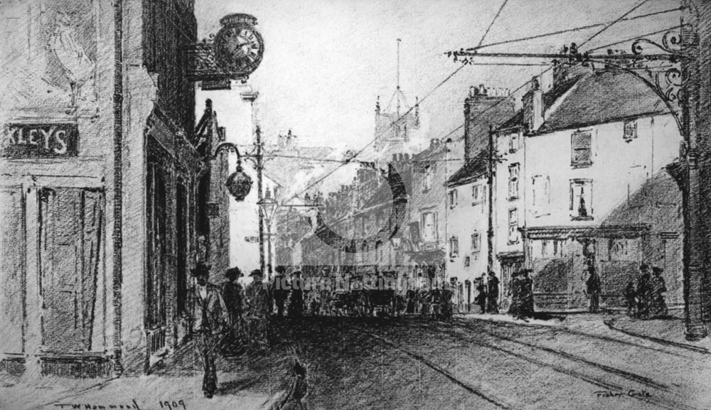 Fisher Gate Looking West, Nottingham, 1909