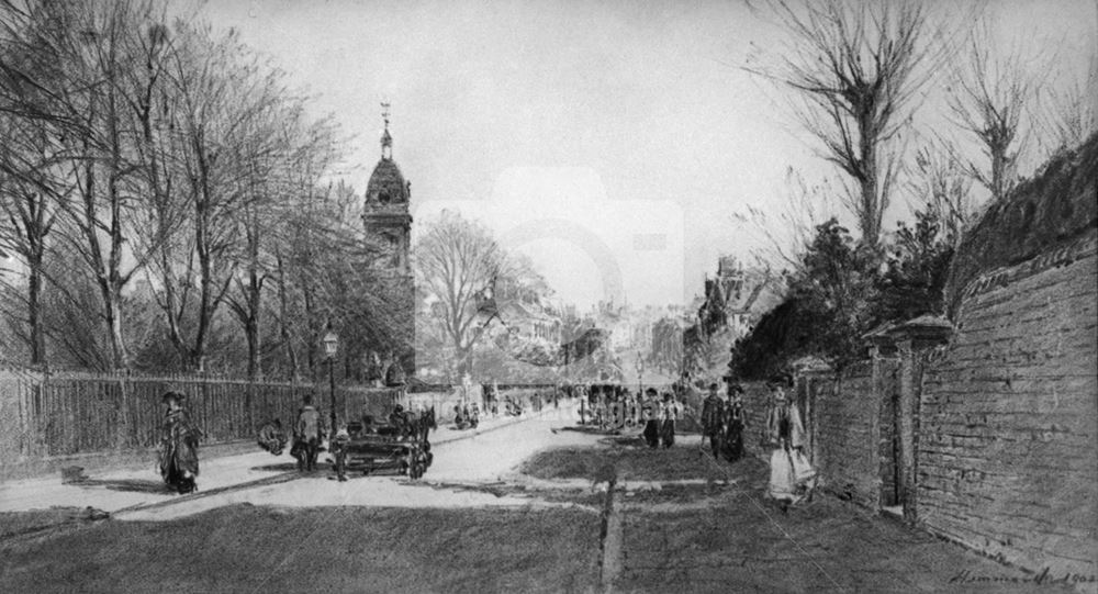 South End of Waverley Street, Looking South, Nottingham, 1902