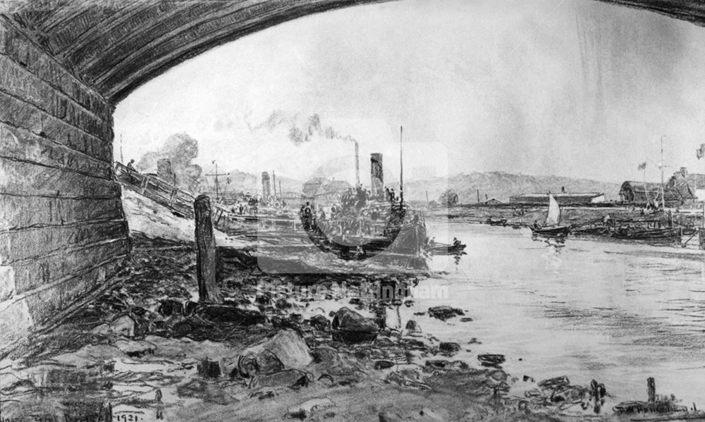 Arch Under New Trent Bridge, Nottingham 1921