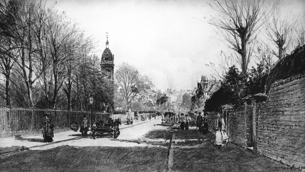 South End of Waverley Street, Looking South, Nottingham, 1902