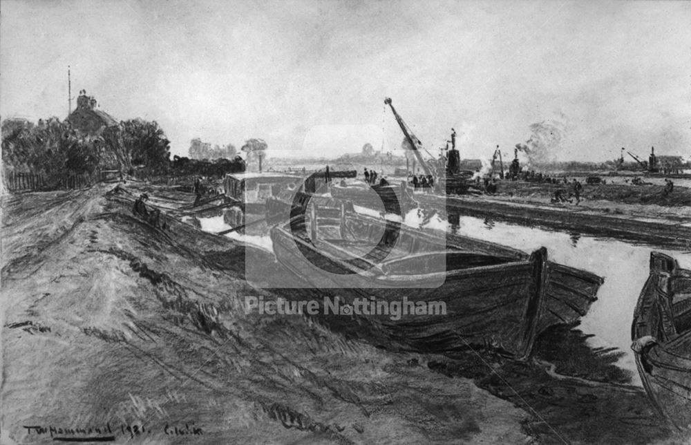 Colwick Lock, Colwick Park, Nottingham, 1921