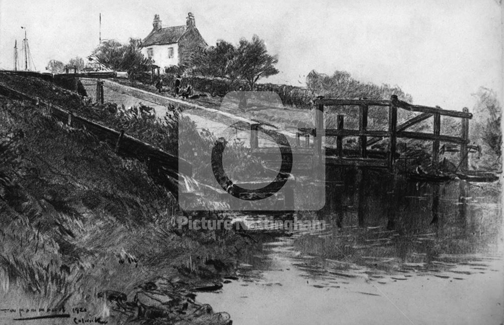 Colwick Lock, Colwick Park, Nottingham, 1921