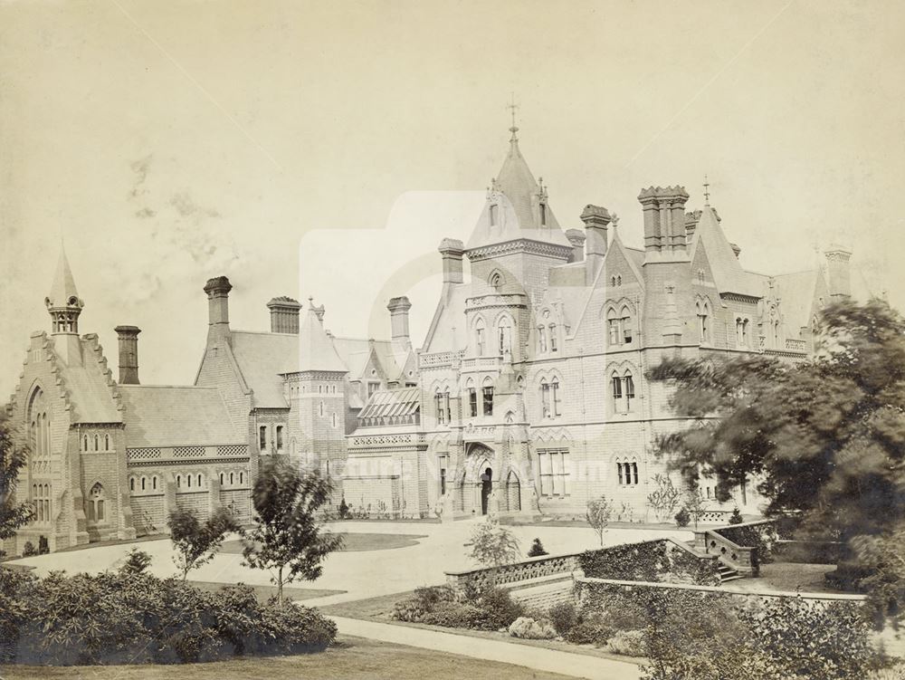 West Aspect of Bestwood Lodge, Bestwood, Nottingham, c 1890s