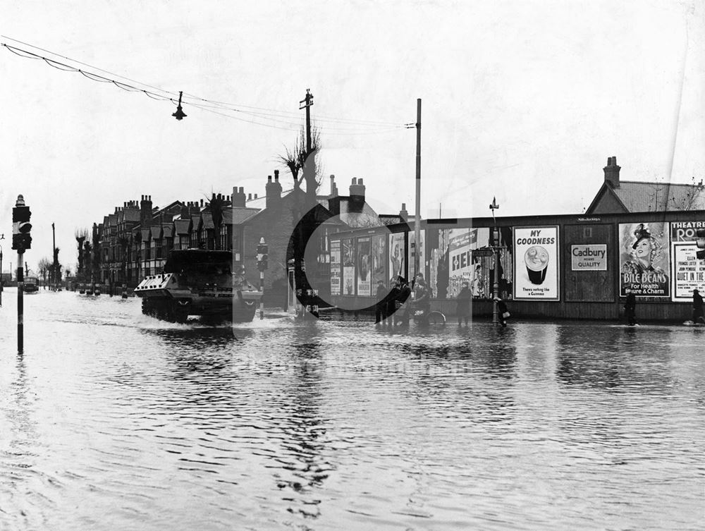 Floods, Station Road, Beeston, 1947