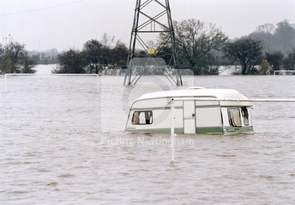 Floods on Westfield Recreation Ground, Beeston Rylands, Beeston, 2000