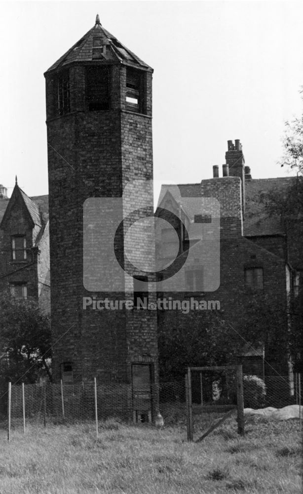 Beeston Observatory, rear of Lilac Grove, Beeston, 1964