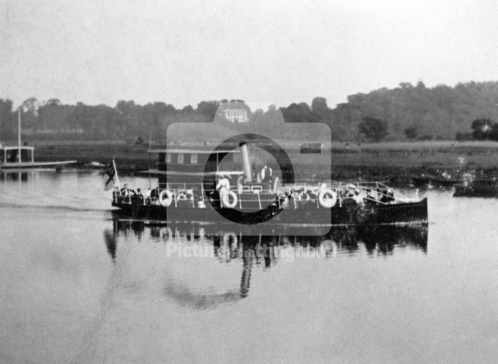 Steamer on River Trent, Beeston, c 1890