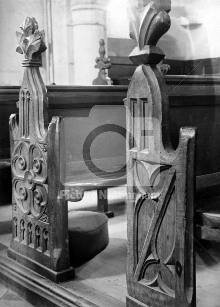 Parish Church of All Saints - interior, Front Street, Barnby-in-the-Willows, 1949