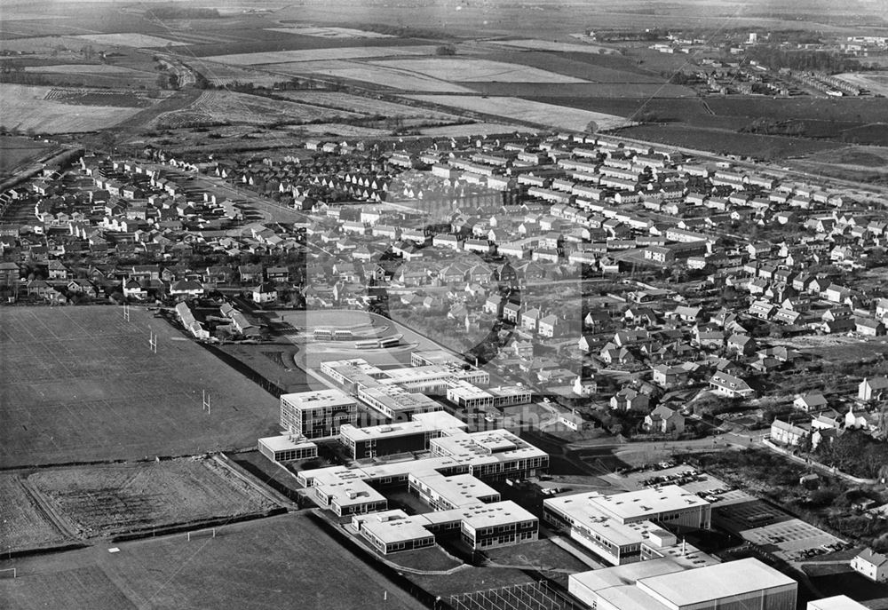 Aerial view of Bingham South, 1973