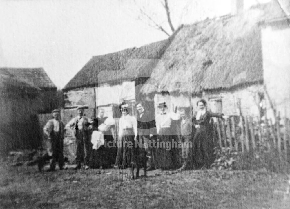 Christening party, old house, Bleasby, 1896