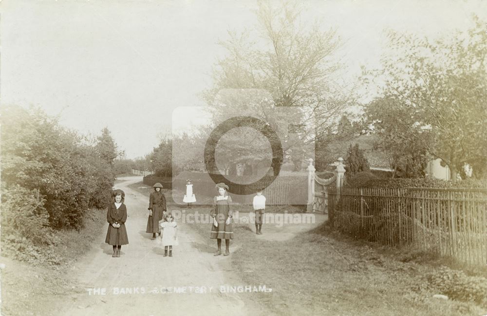 The Banks and Cemetery, Bingham, c 1912