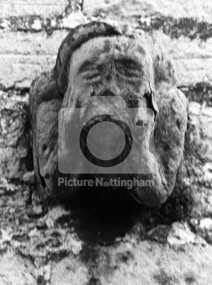 Head on North Side at St. Mary's Church, Main Street, Blidworth, 1982