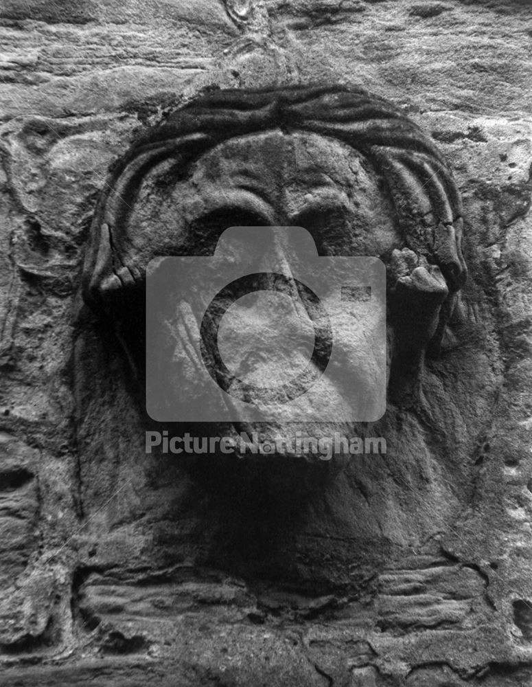 Head on North Aisle in St. Mary's Church, Main Street, Blidworth, 1982