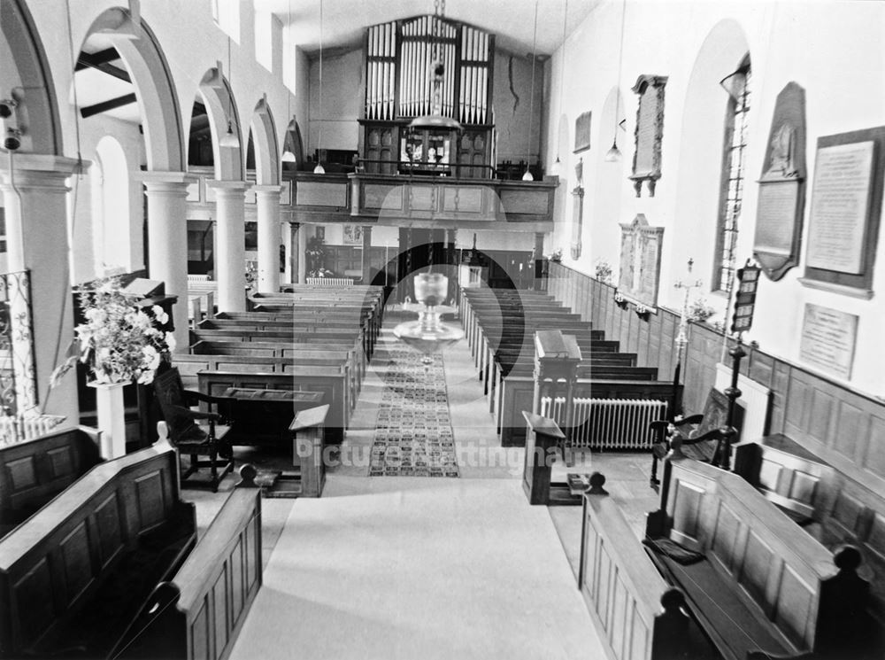 St. Mary's Church Interior, Main Street, Blidworth, 1982