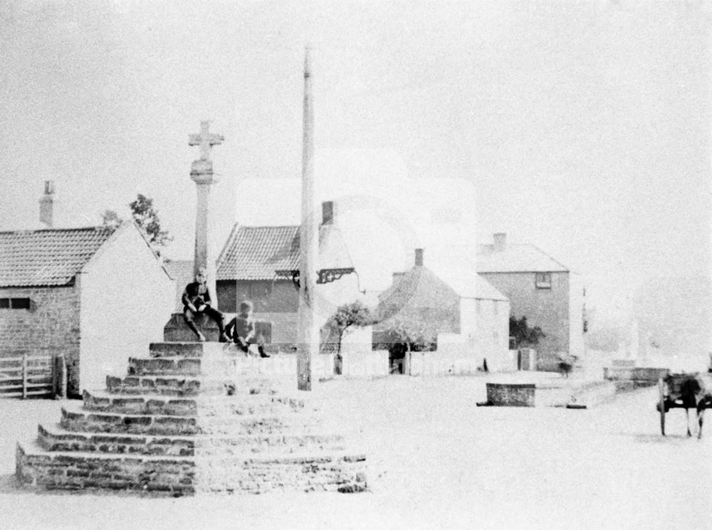 Market (Top) Cross &amp; Maypole, Linby, c 1900