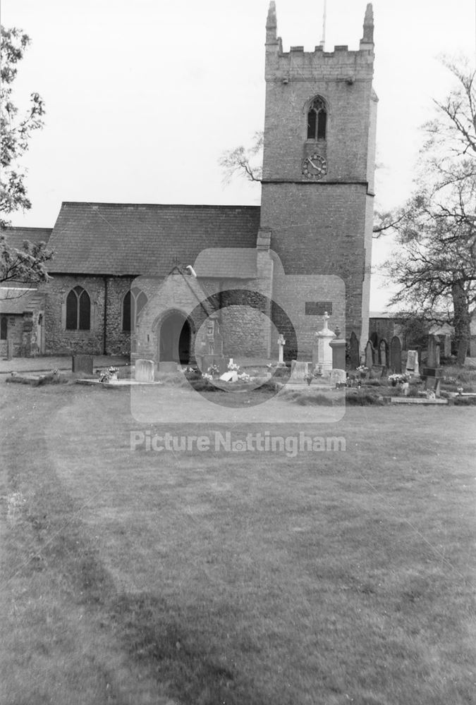 St Michael's Church from the North, Linby, c 1950