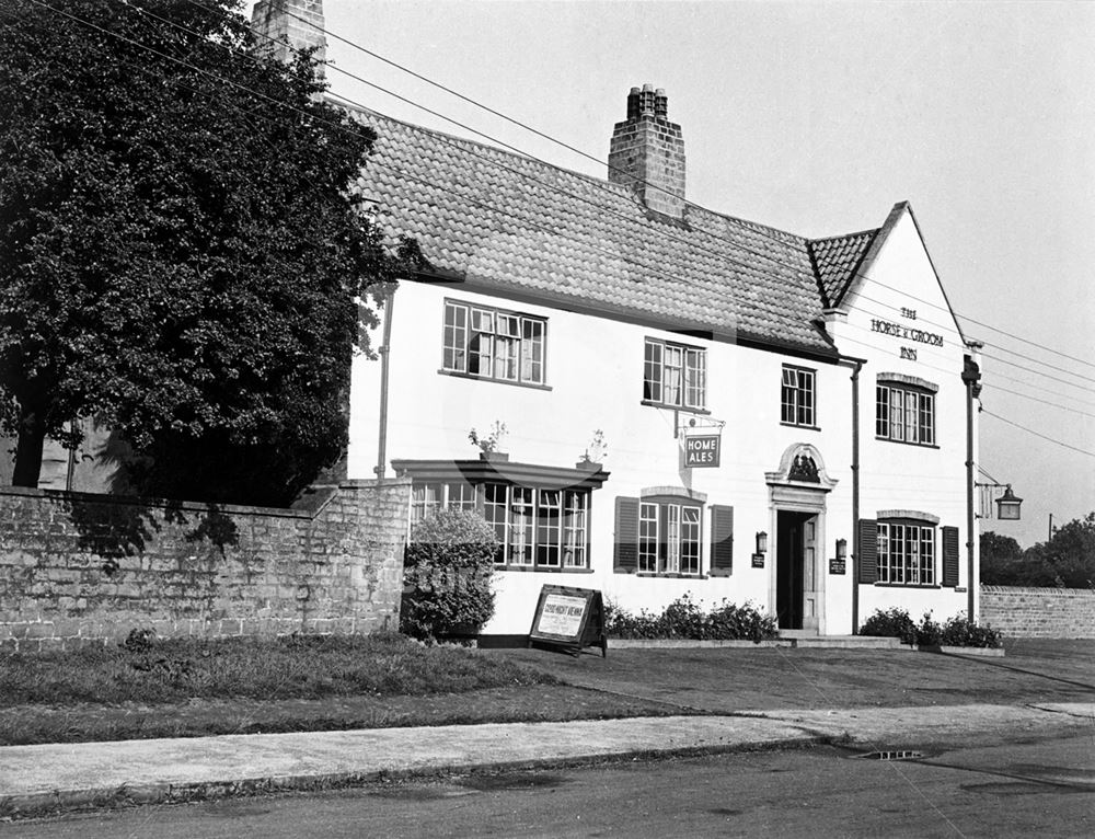 Horse and Groom public house, Main Street, Linby, c 1946