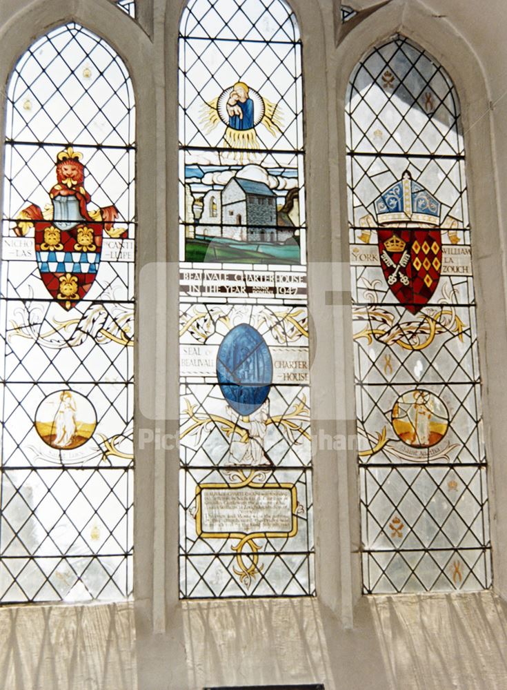 St Mary's Church window, Church Road, Greasley, c 1985